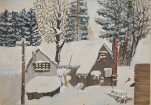 北海道名寄市 名寄小学校 輪島　久美子（６年） 「雪景色」